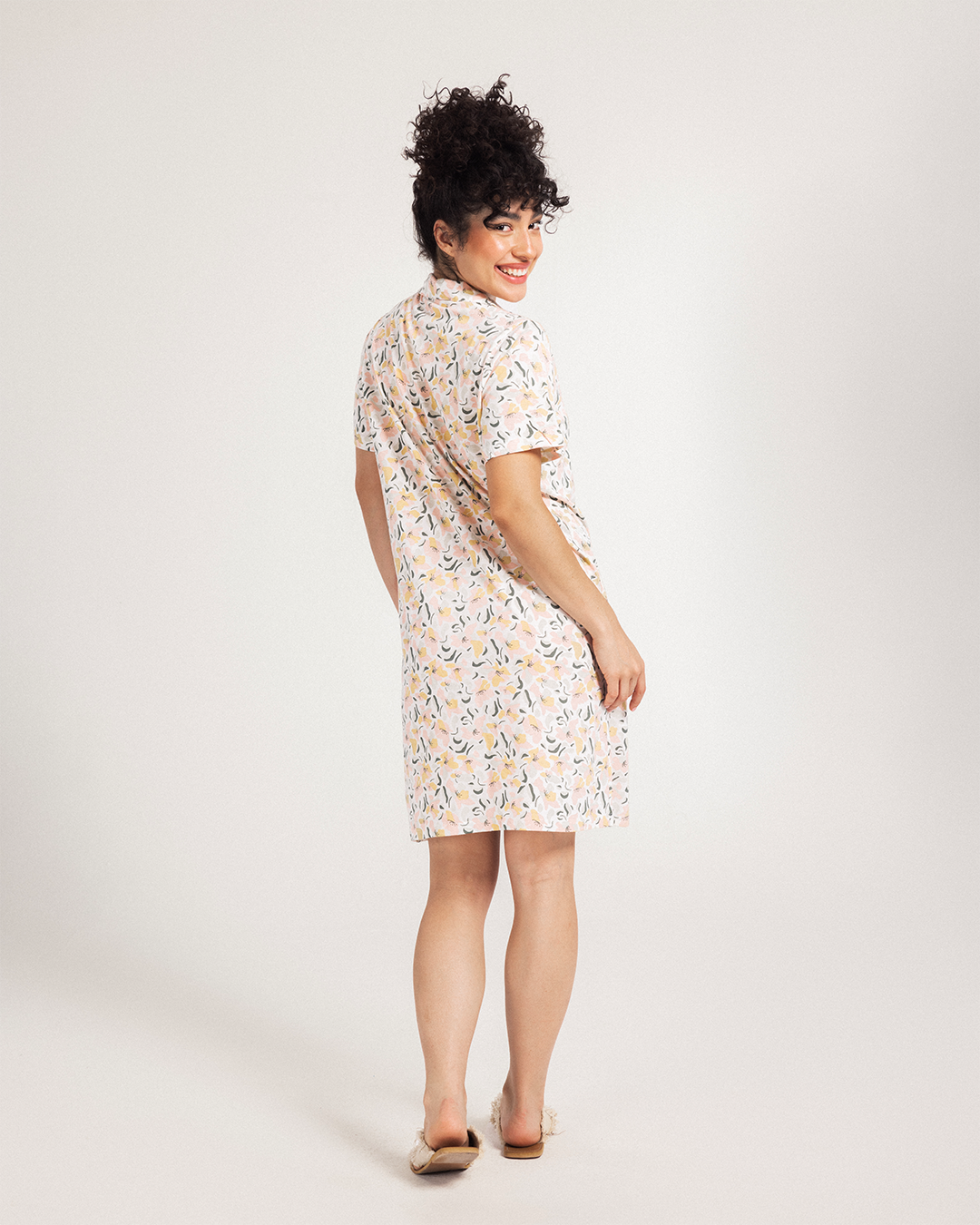 Women Nightshirt Colorful Flowers