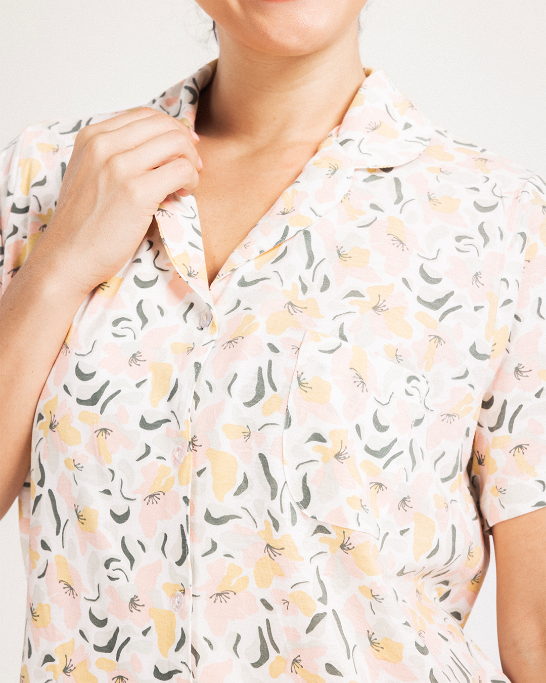 Women Nightshirt Colorful Flowers