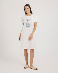 Pillow Day Women's Half Sleeve Nightgown