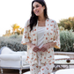 Orange Flowers pajamas 3 pieces viscose lycra