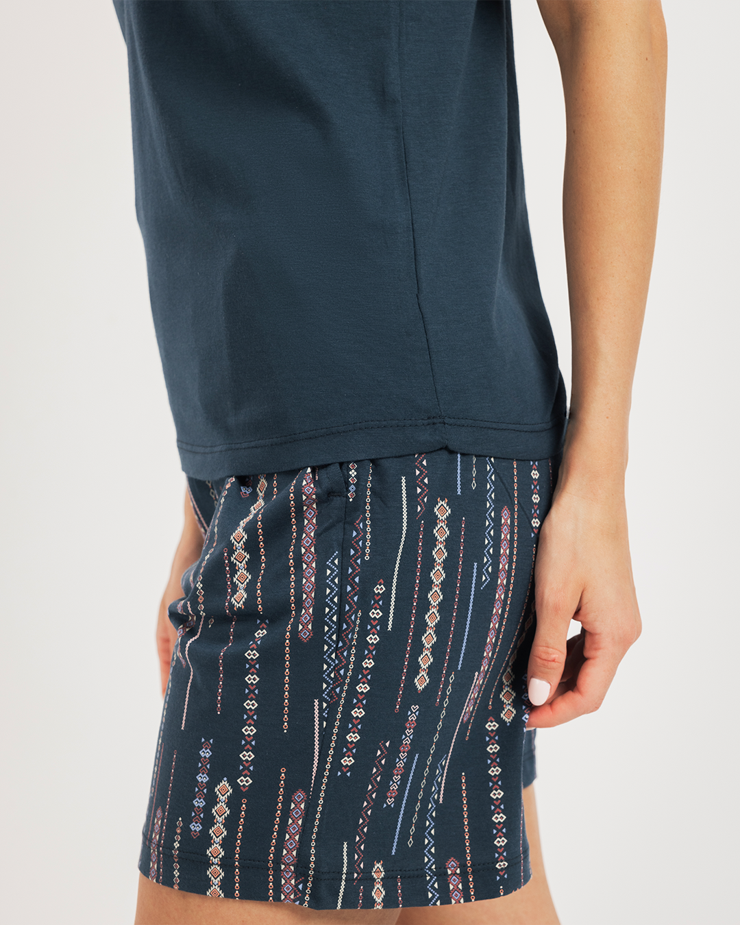 بيجاما توب حمالة و شورت فسكوز قطن بوهو شيك