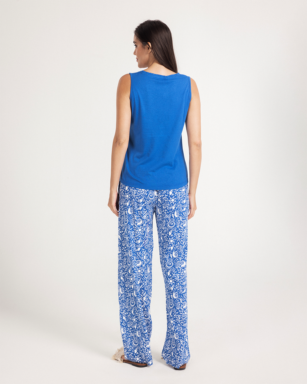 بيجاما كت و بنطلون قطن مودال اجواء البحر