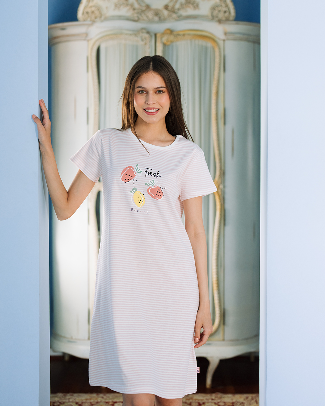 قميص نص كم قطن فواكه