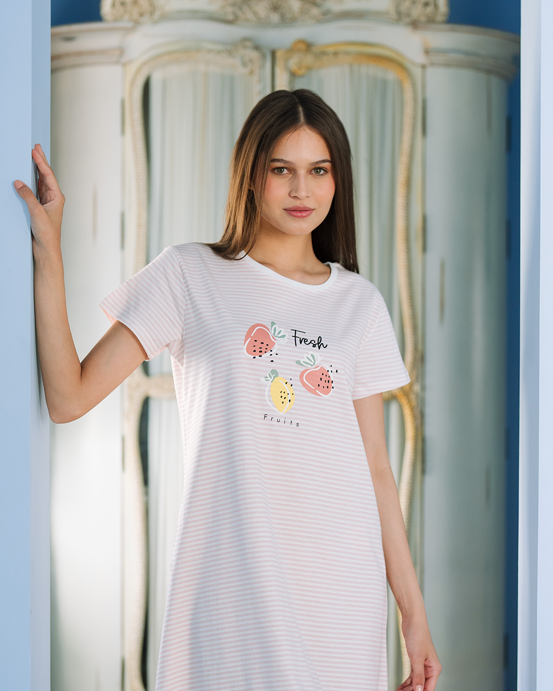 قميص نص كم قطن فواكه