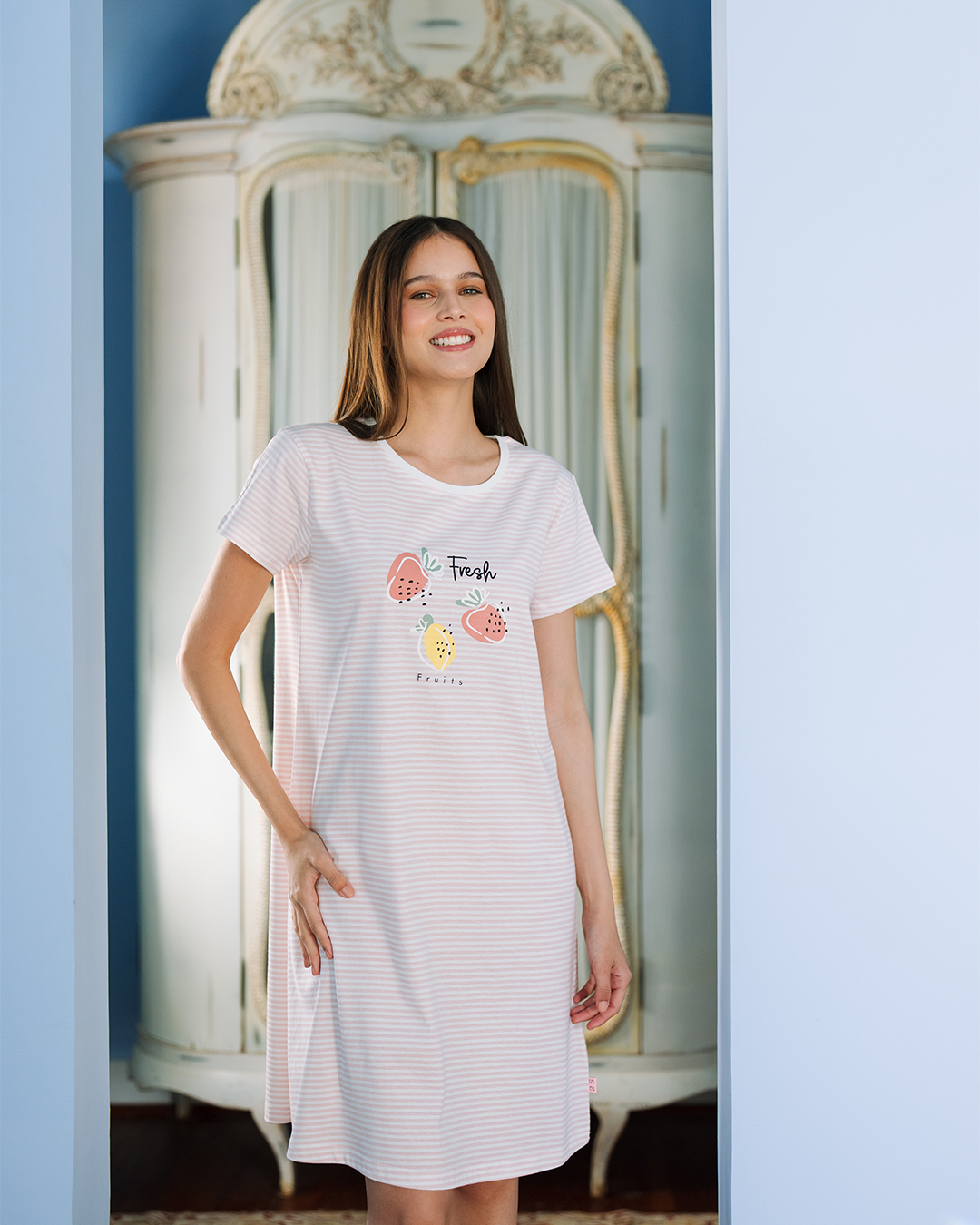 قميص نص كم قطن فواكه