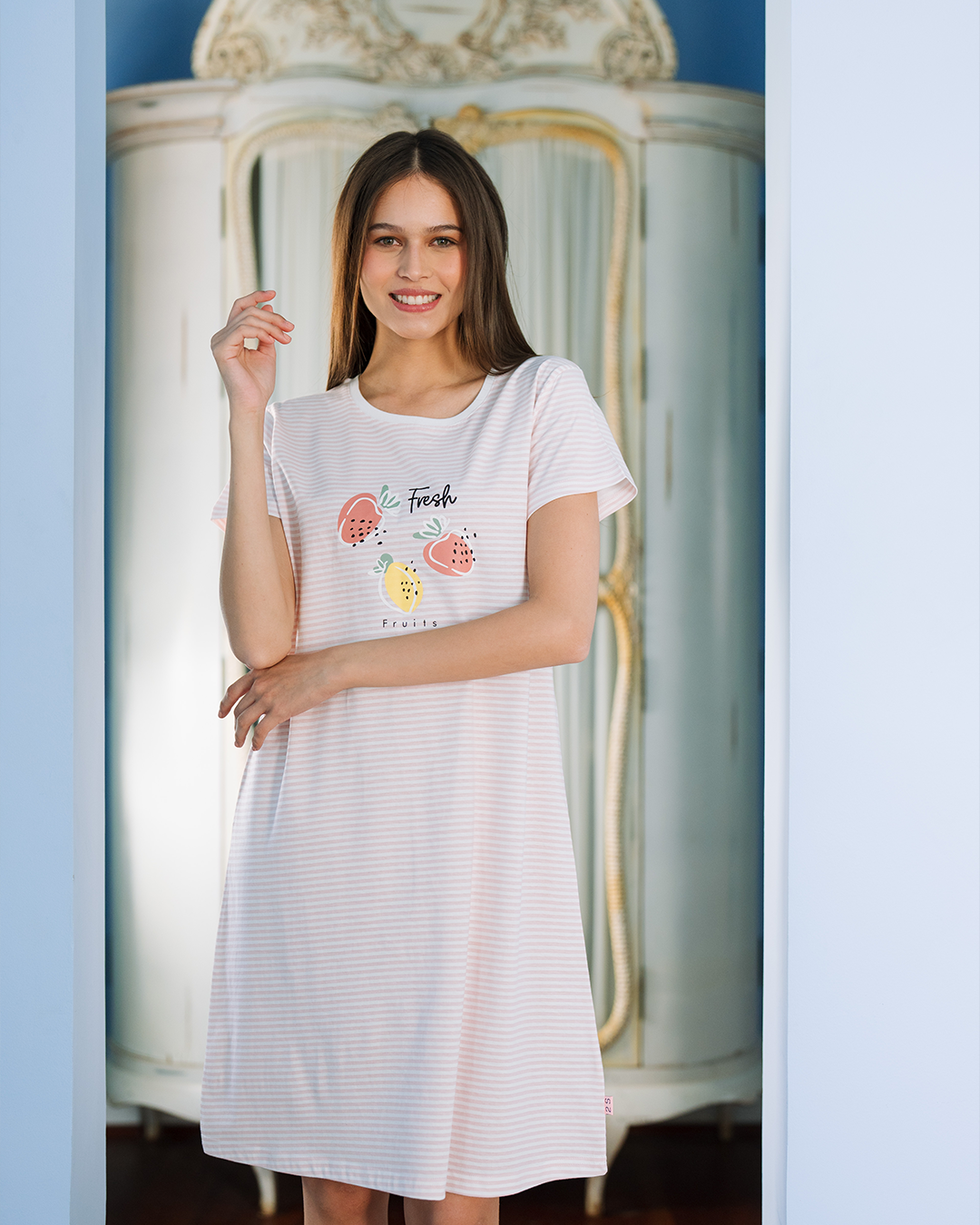 قميص نص كم قطن فواكه