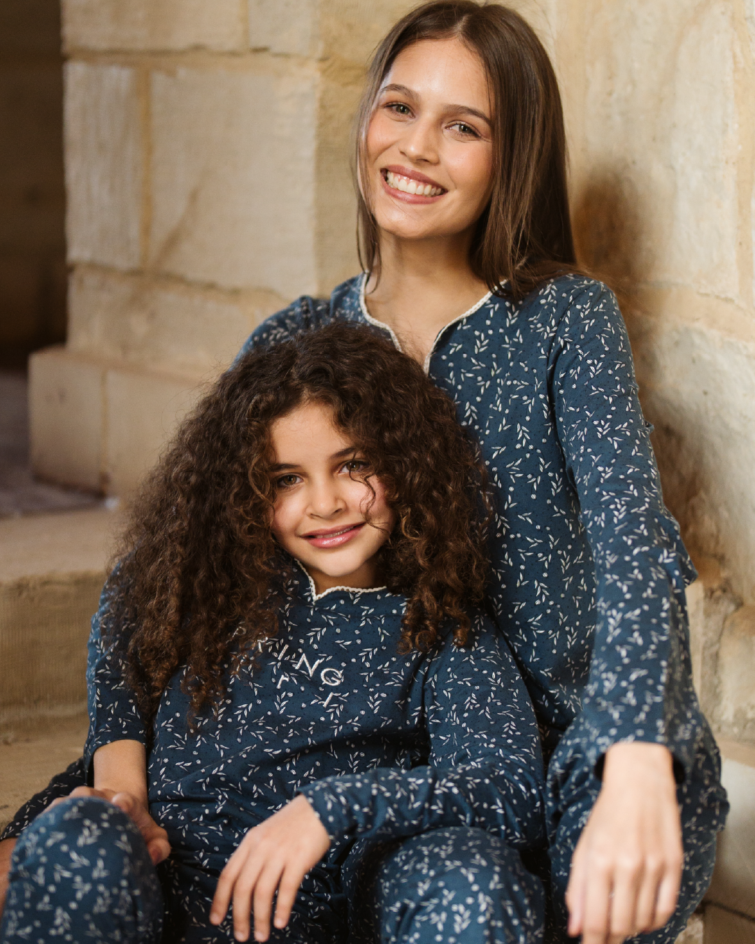 tiny roses بيجاما بناتي كُم طويل