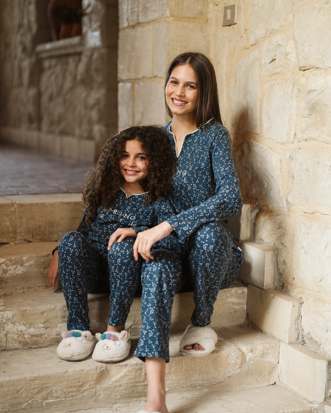 tiny roses بيجاما بناتي كُم طويل