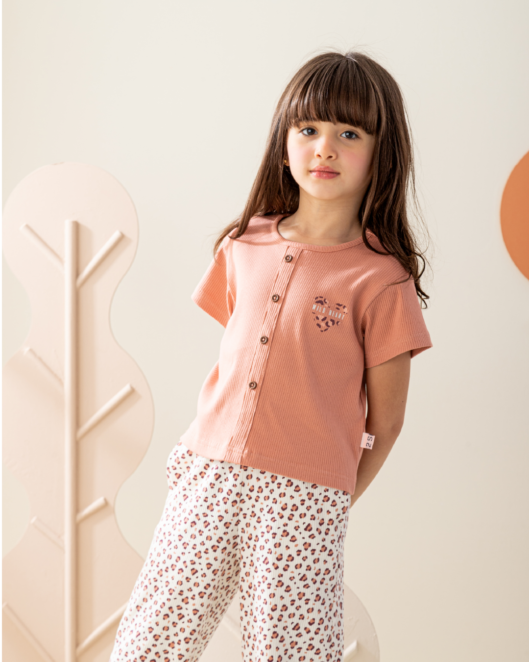 بيجاما انترلوك مضلع توب وبنطلون طباعه تايجر