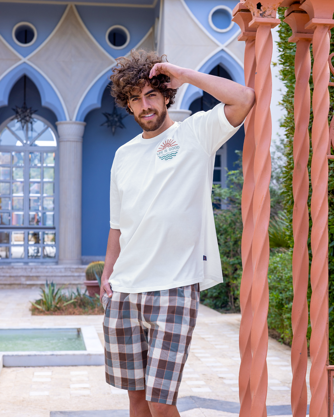 بيجاما كاروه شورت نسيج الحياه جيده