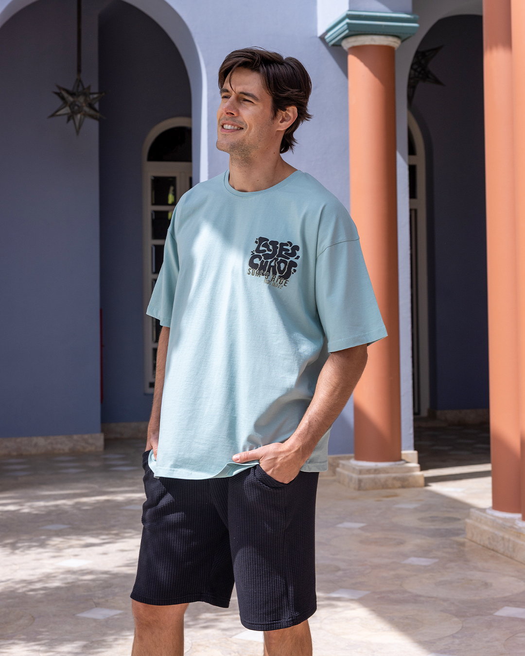 بيجاما نص كم و شورت جاكارد