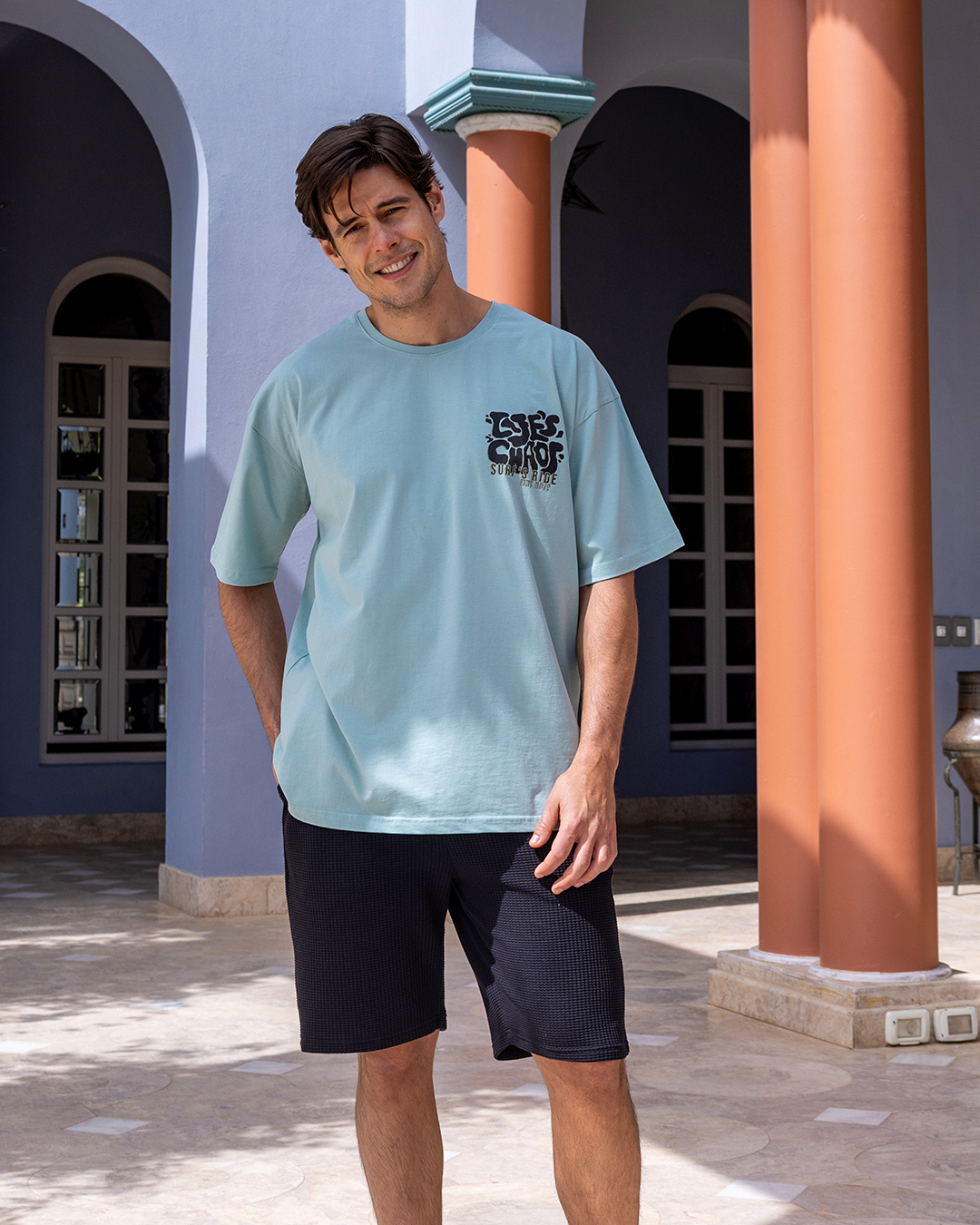 بيجاما نص كم و شورت جاكارد