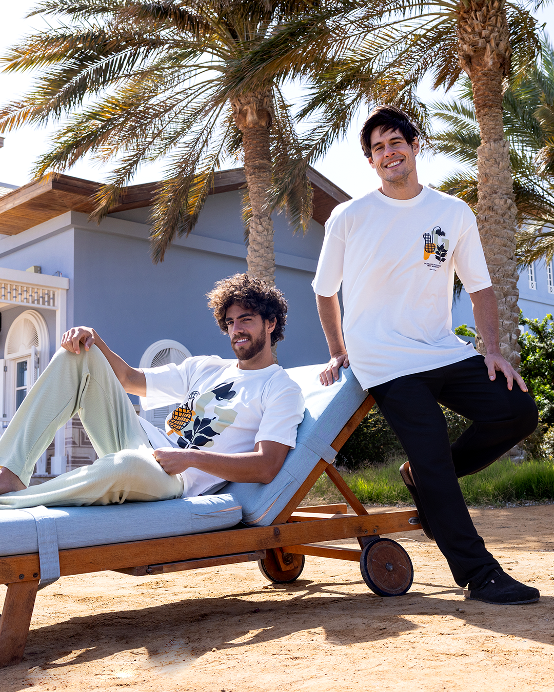 بيجاما نص كم كولا عريضة و بنطلون جاكارد