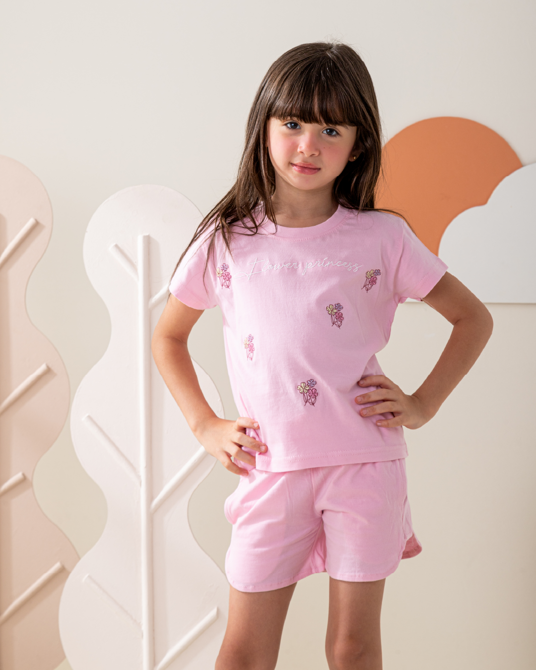 بيجاما نص كم و شورت قطن اميره الزهور