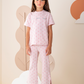 بيجاما بنطلون قطن كتف ساقط قلوب صغيره