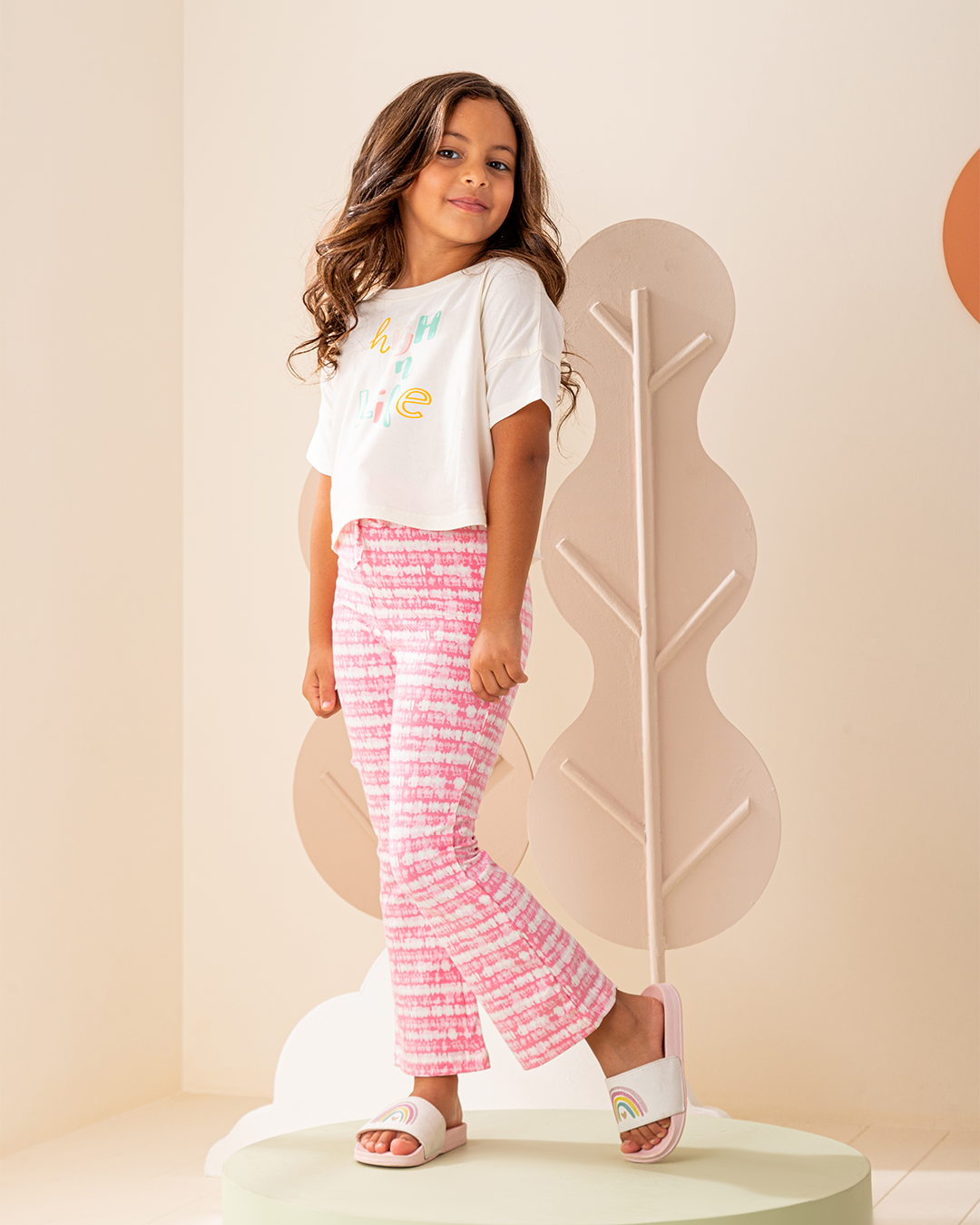 بيجاما بنطلون جيرسى و توب نص كم حب الحياه