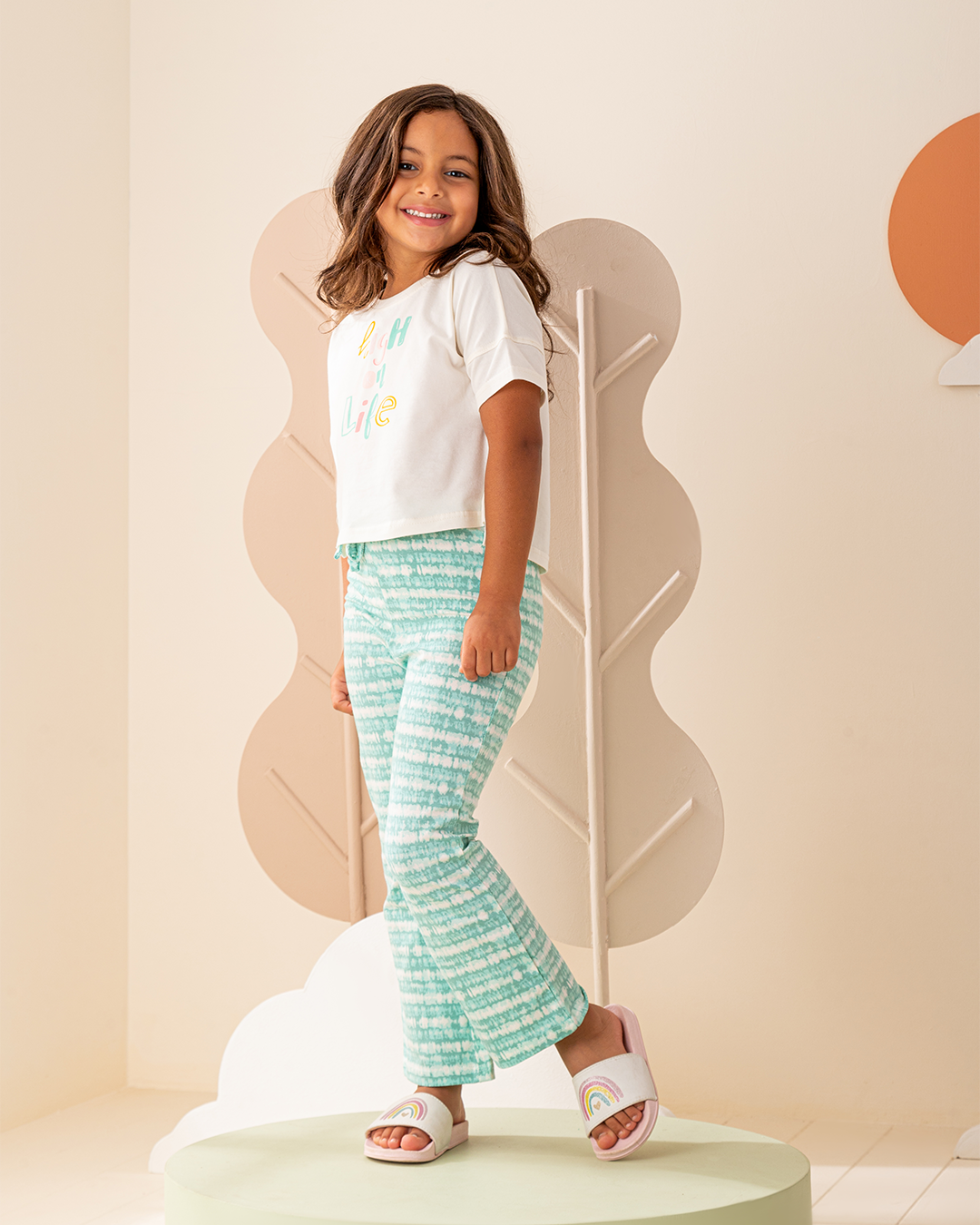 بيجاما بنطلون جيرسى و توب نص كم حب الحياه