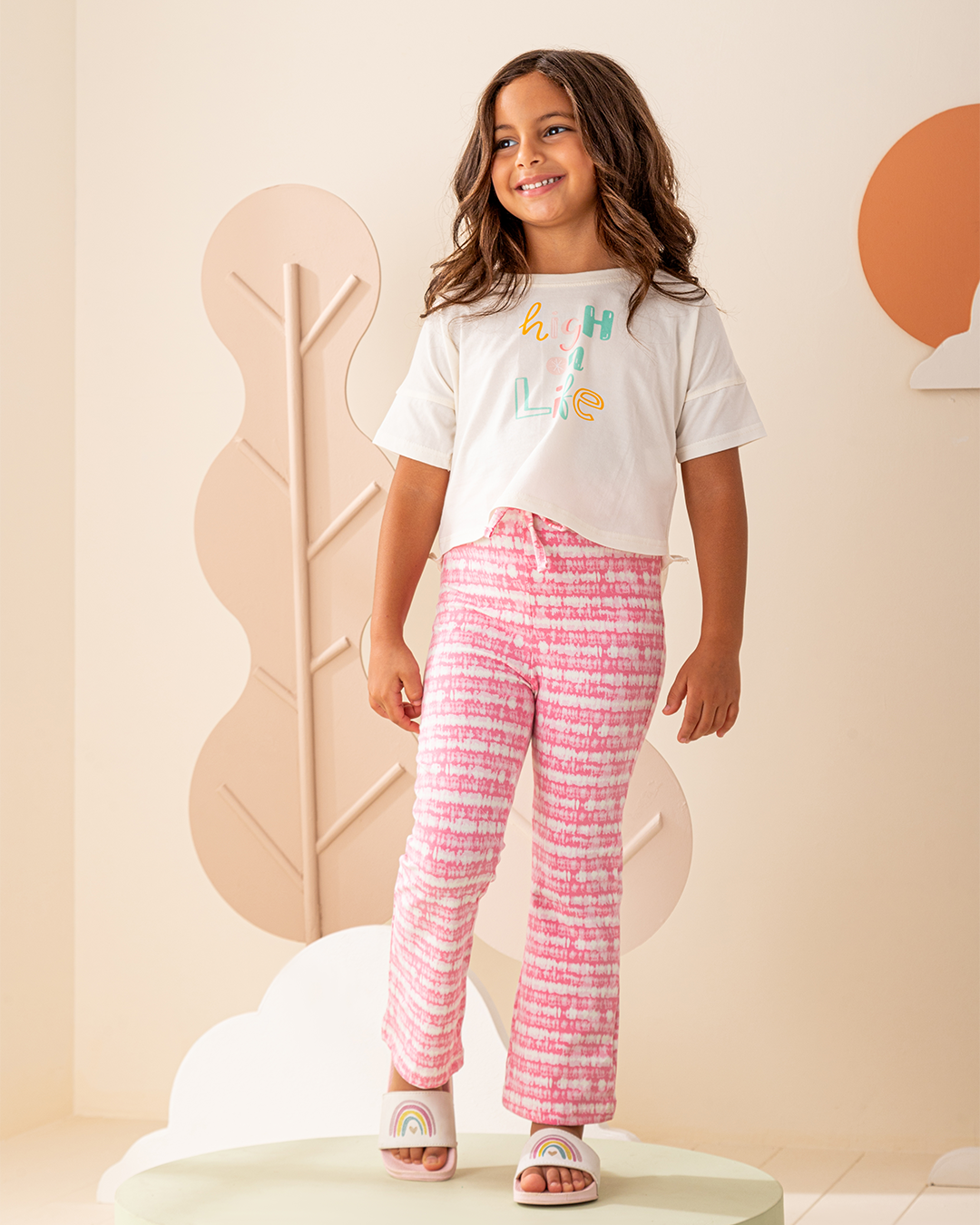 بيجاما بنطلون جيرسى و توب نص كم حب الحياه