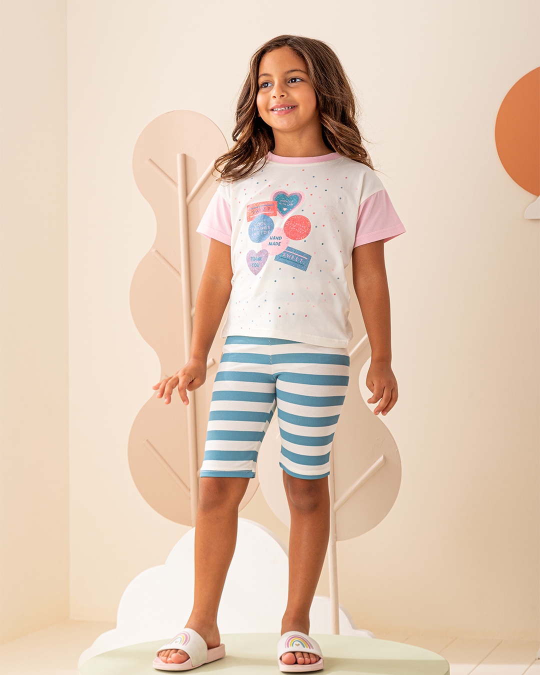 Thank You pajamas, T-shirt and legging shorts jersey