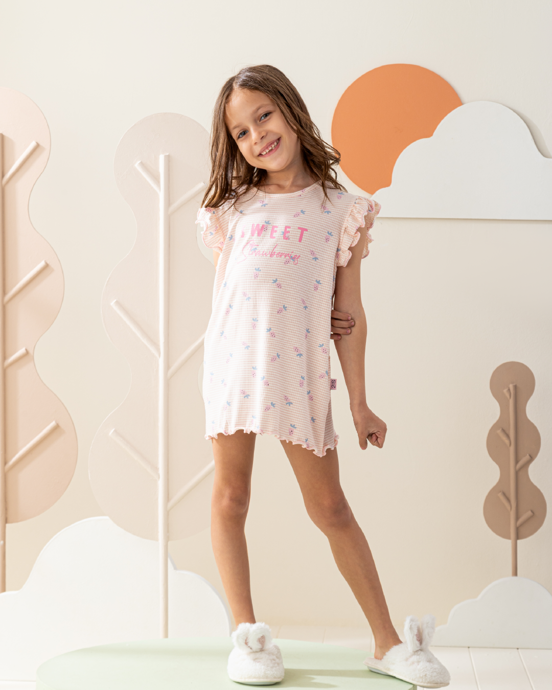 فستان ريب قطن كُم كورنيشة