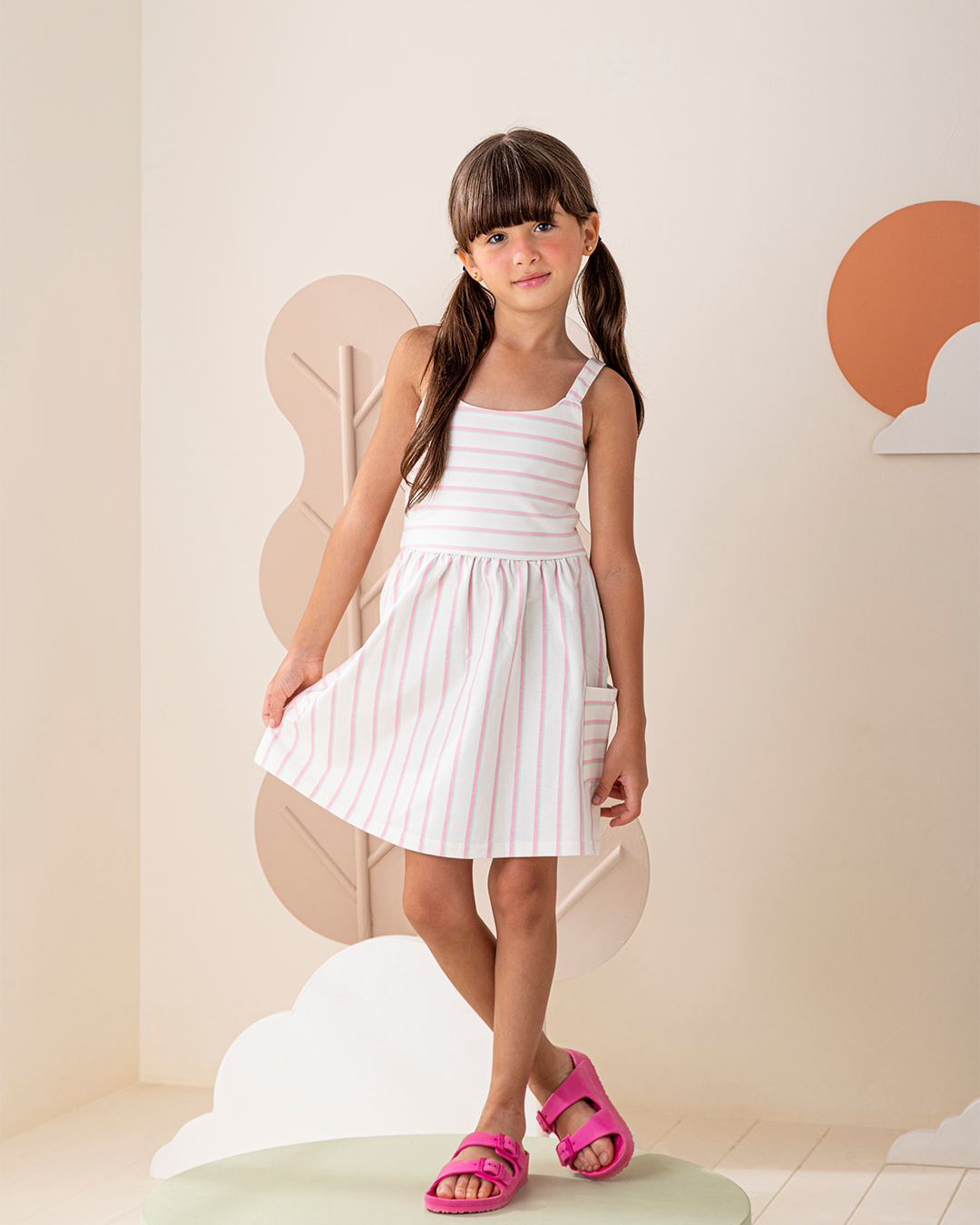 فستان حمالات سمر ميلتون  مخطط اهلا بالصيف