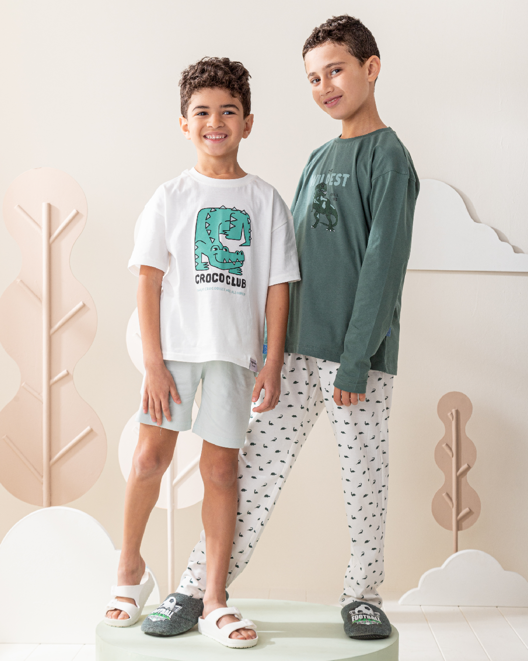 بيجاما شورت قطن نص كًم تمساح