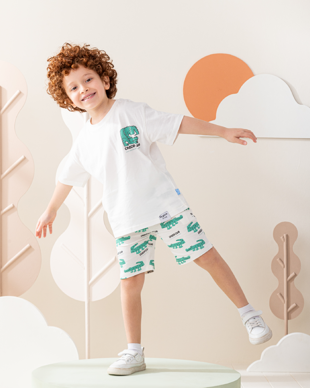 بيجاما شورت قطن نص كًم تمساح