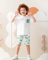بيجاما شورت قطن نص كًم تمساح
