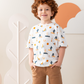 Abstract boy 'pajamas, half sleeves and shorts summer melton