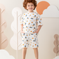 Abstract boy 'pajamas, half sleeves and shorts summer melton
