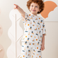 Abstract boy 'pajamas, half sleeves and shorts summer melton