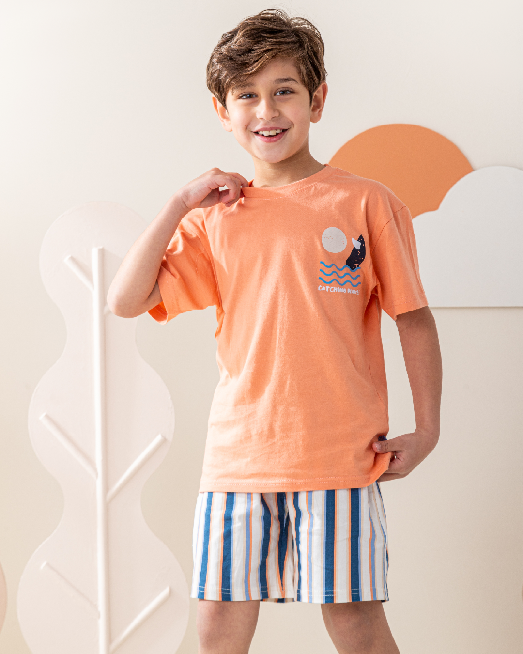 بيجاما نص كم و شورت قطن