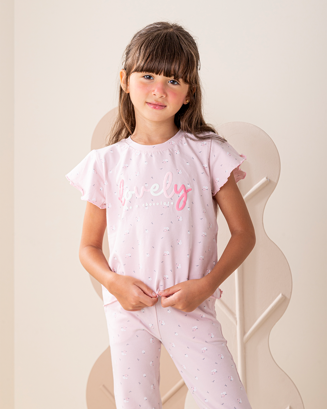 بيجاما بنطلون قطن و كم كورنشه صغيره