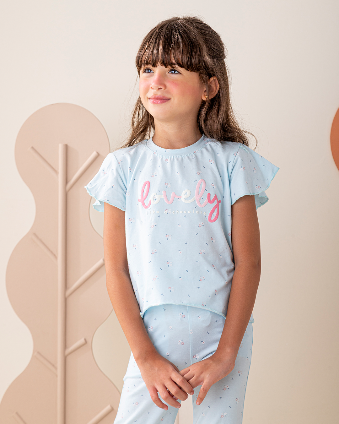 بيجاما بنطلون قطن و كم كورنشه صغيره