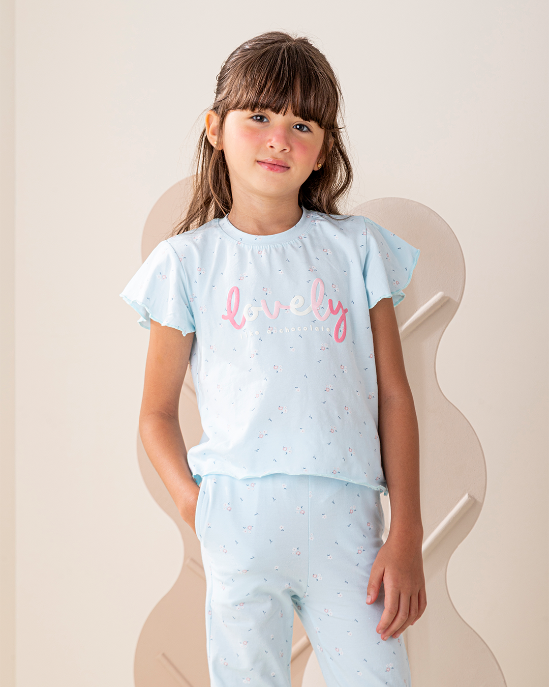 بيجاما بنطلون قطن و كم كورنشه صغيره