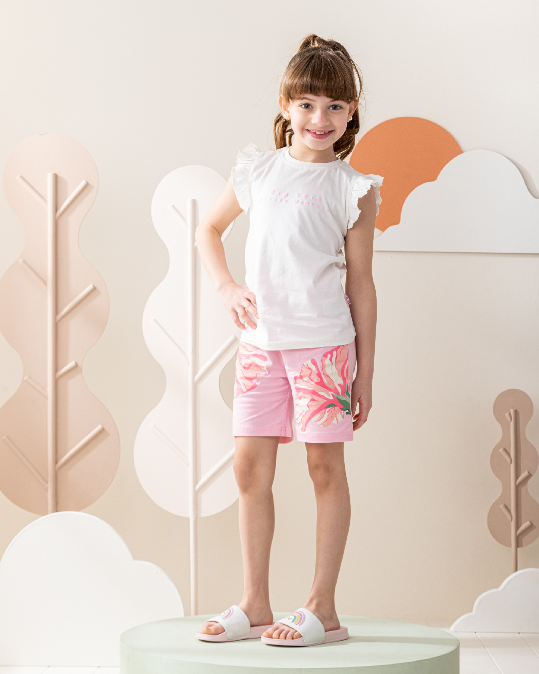 بيجاما شورت قطن ورود كبيره