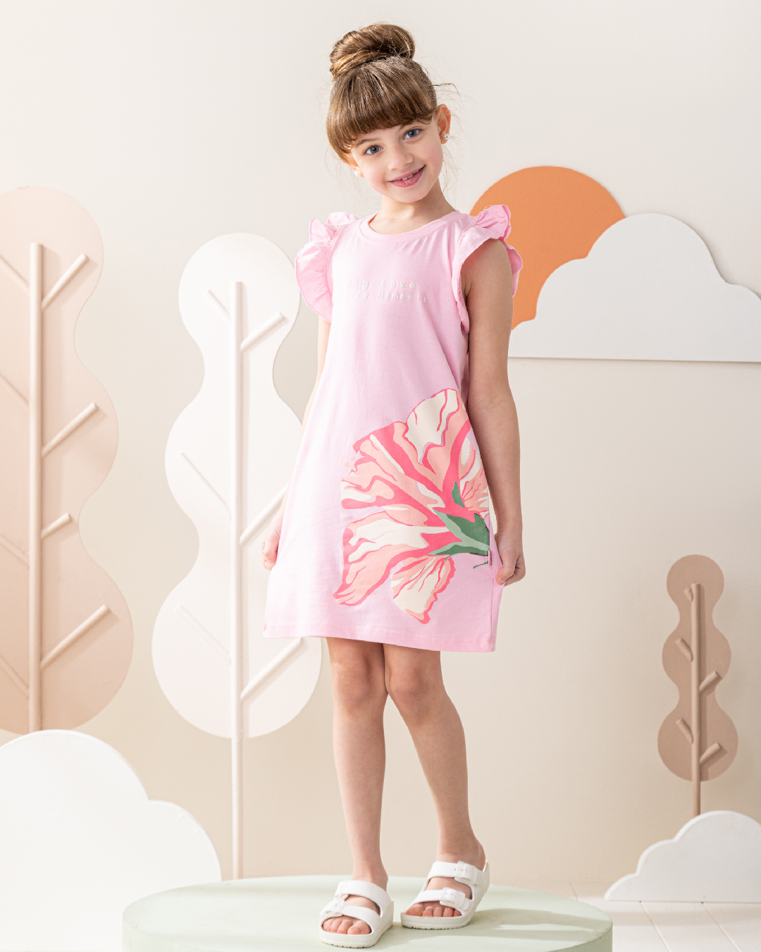 Big love too girls ruffle dress cotton
