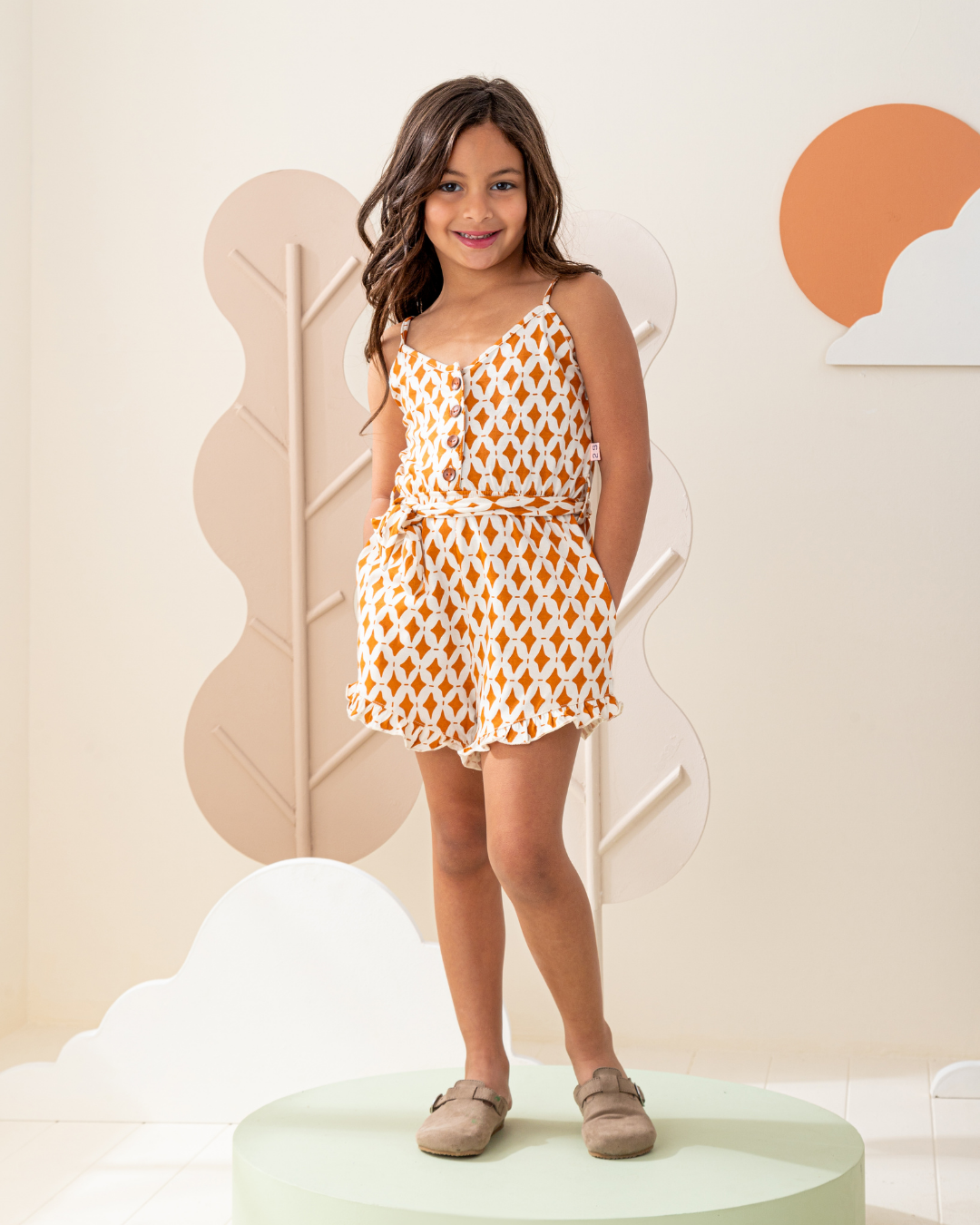 Cute Geometrical سالوبيت بناتي حمالة