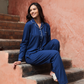 Harimi pajamas open with a long sleeve and trousers