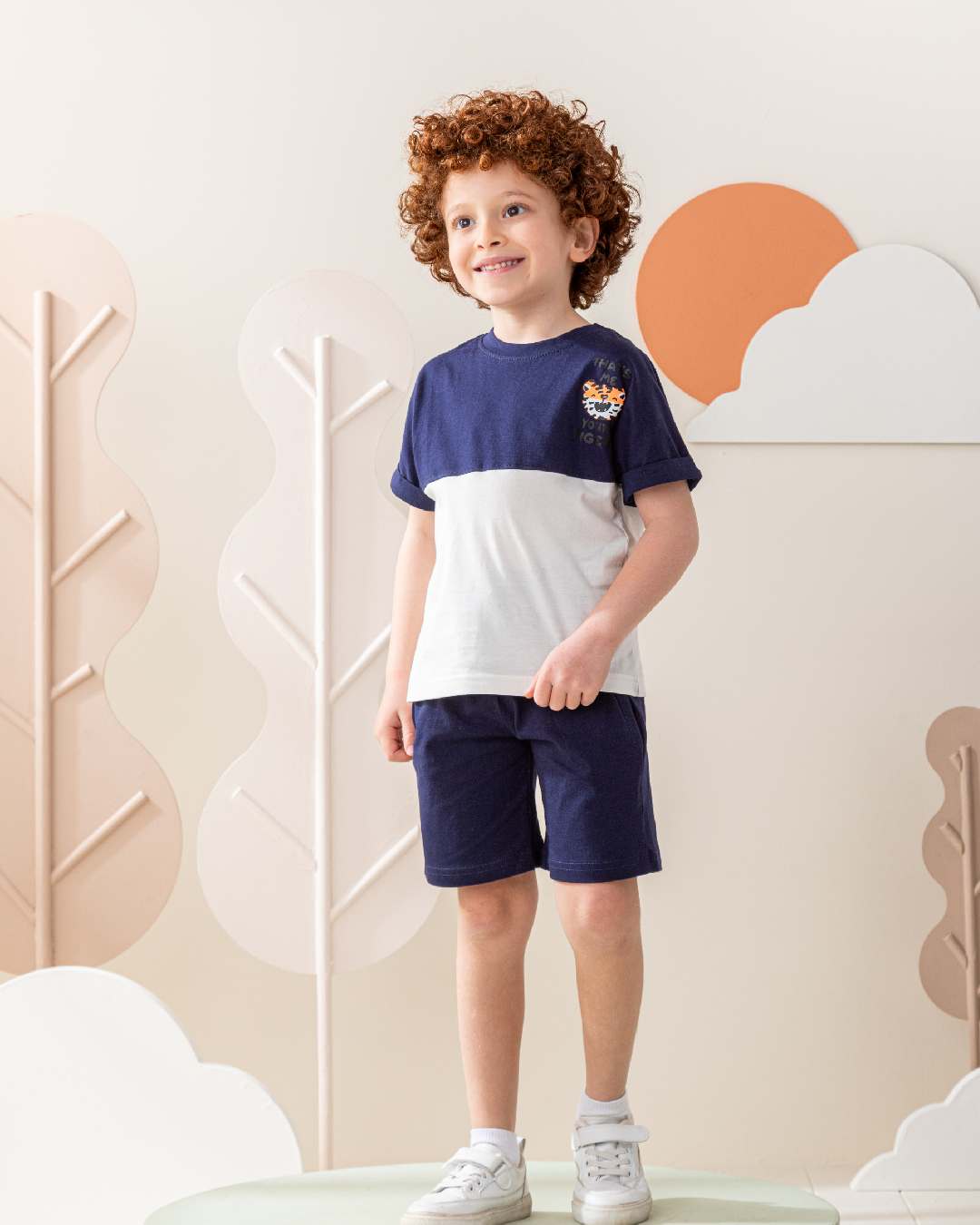 بيجاما  شورت قطن مع طباعه تايجر