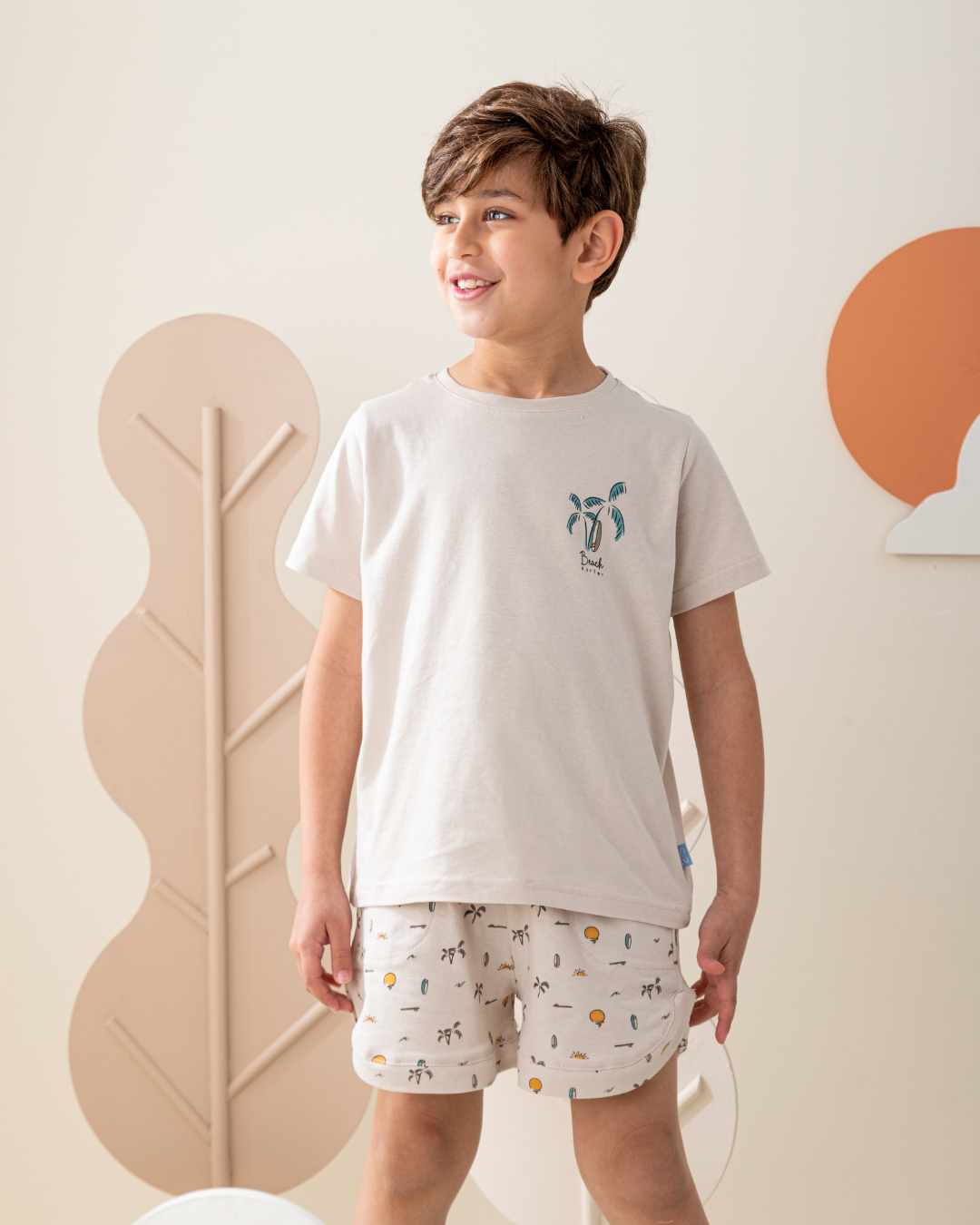 بيجاما نص كم و شورت قطن شط ركوب الامواج