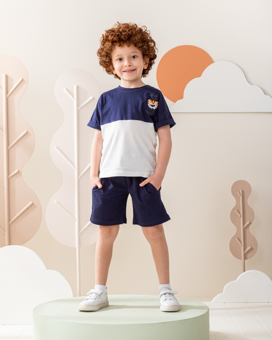 بيجاما  شورت قطن مع طباعه تايجر