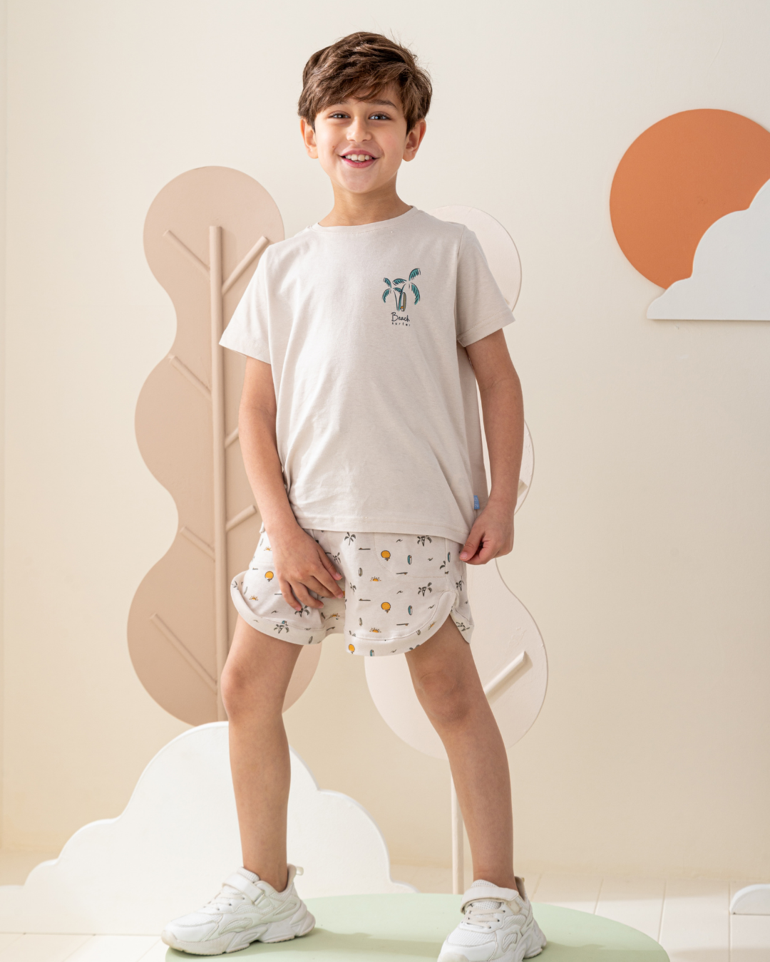 بيجاما نص كم و شورت قطن شط ركوب الامواج