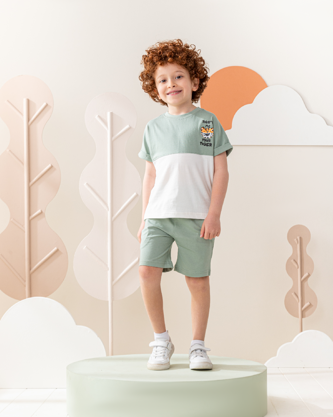 بيجاما  شورت قطن مع طباعه تايجر