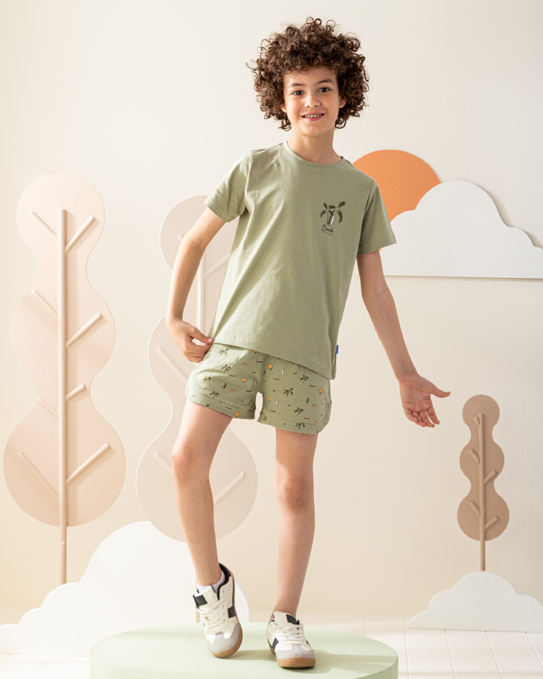 بيجاما نص كم و شورت قطن شط ركوب الامواج