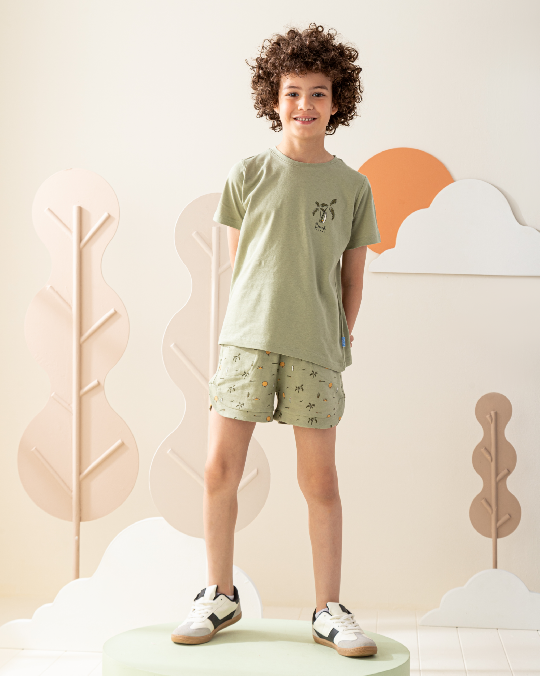 بيجاما نص كم و شورت قطن شط ركوب الامواج