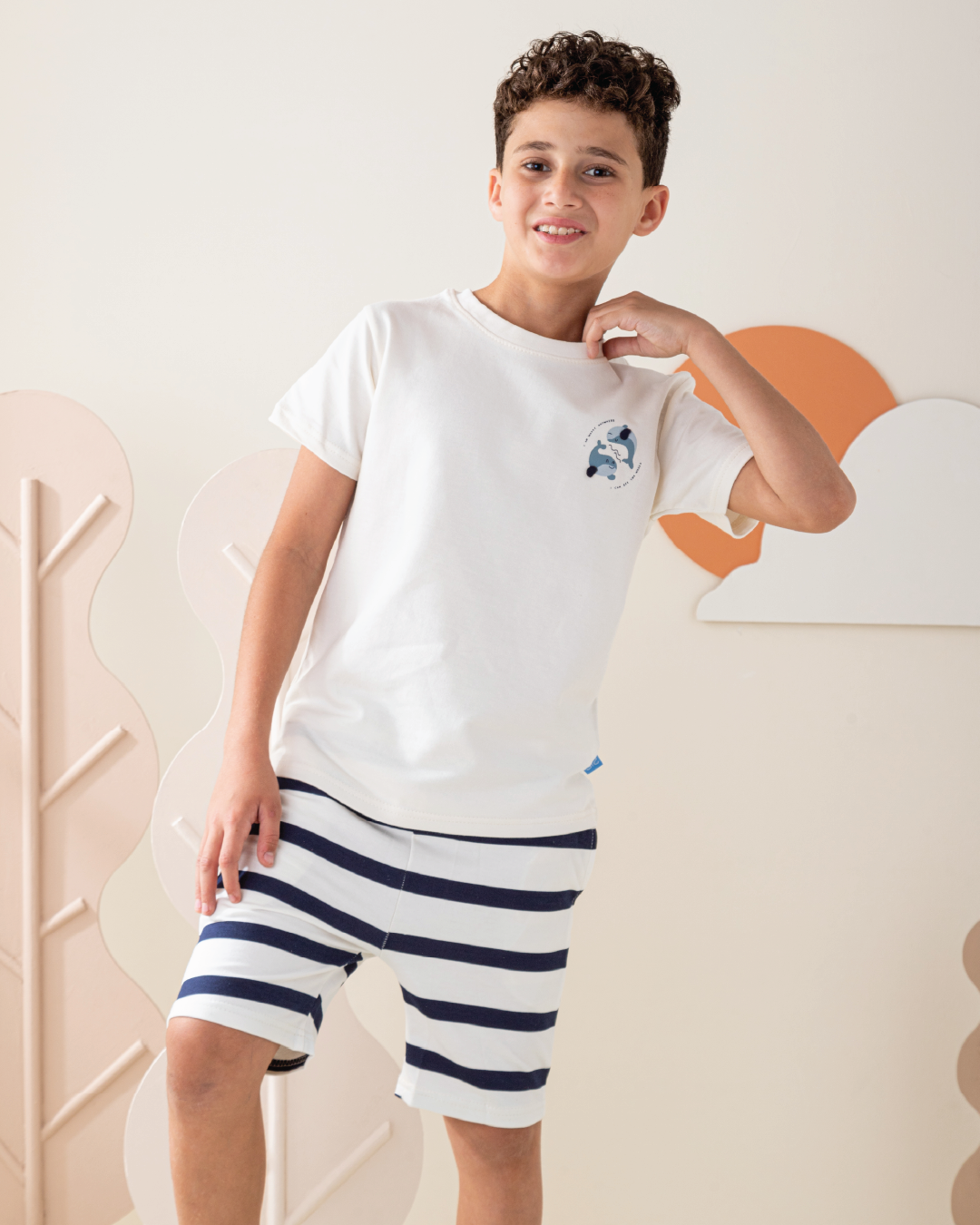 بيجاما شورت مقلم سمر ميلتون نص كم