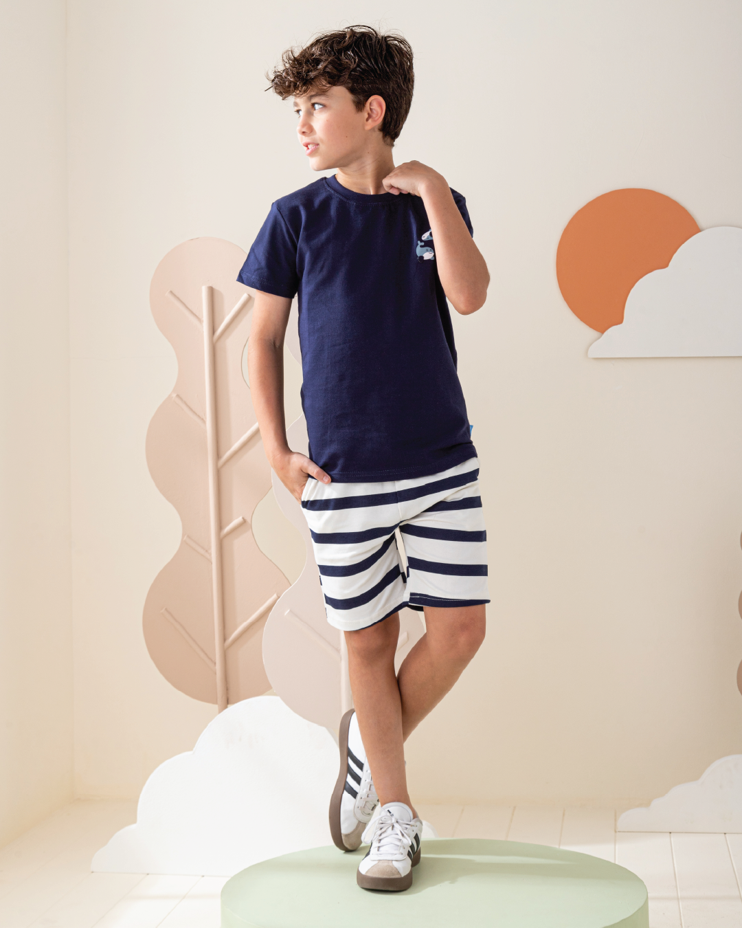 بيجاما شورت مقلم سمر ميلتون نص كم