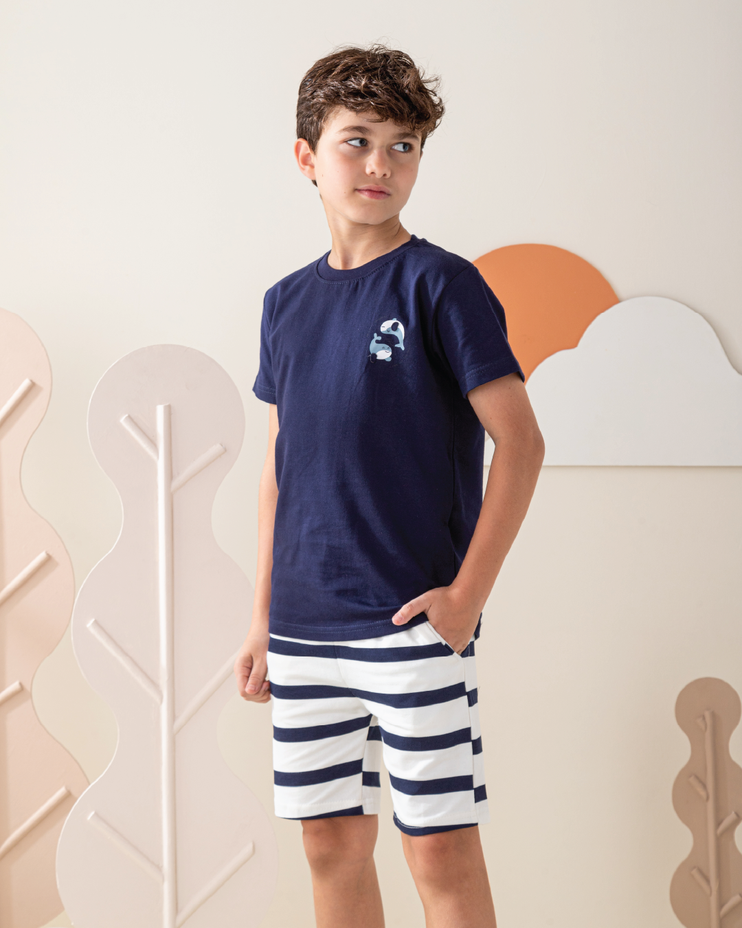 بيجاما شورت مقلم سمر ميلتون نص كم