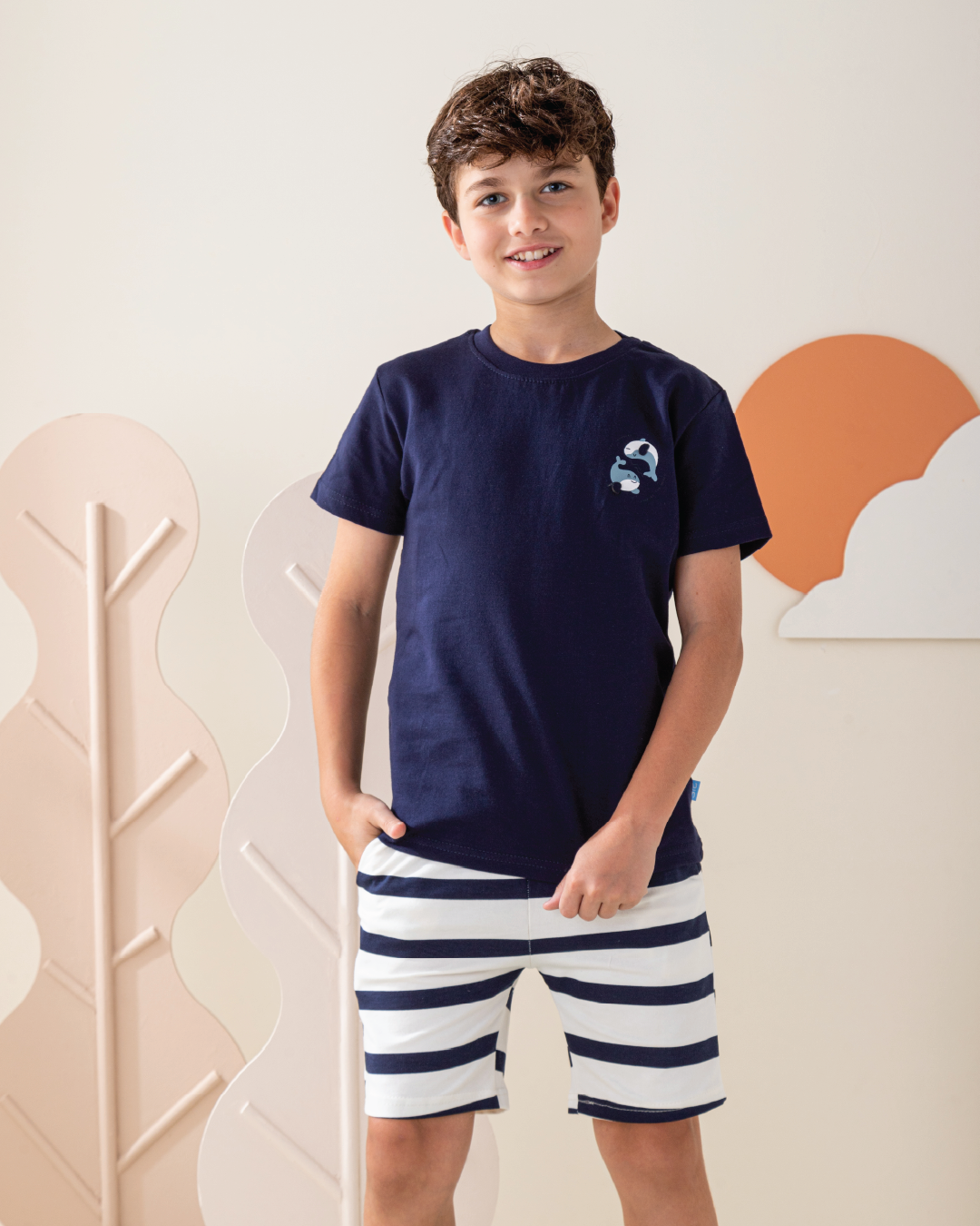 بيجاما شورت مقلم سمر ميلتون نص كم